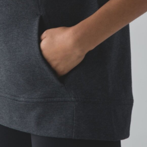 Lululemon Relaxed Sleeveless Soft Hoodie Grey 2 NWOT - Picture 7 of 14